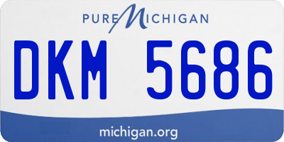 MI license plate DKM5686