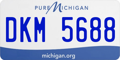MI license plate DKM5688