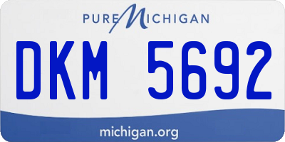 MI license plate DKM5692