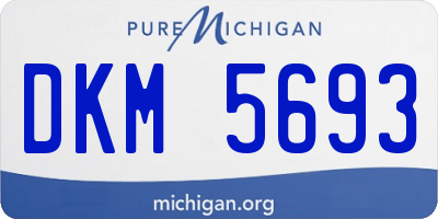 MI license plate DKM5693