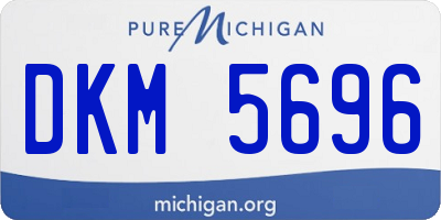 MI license plate DKM5696
