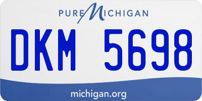 MI license plate DKM5698