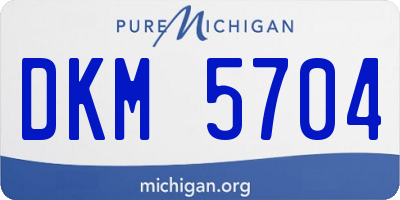 MI license plate DKM5704