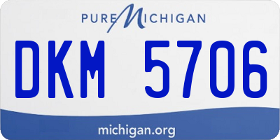 MI license plate DKM5706