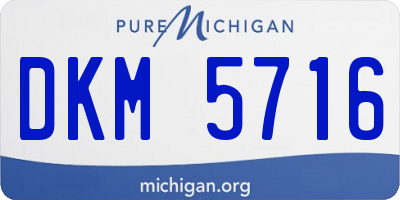 MI license plate DKM5716