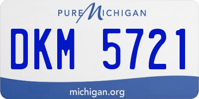 MI license plate DKM5721