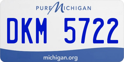 MI license plate DKM5722