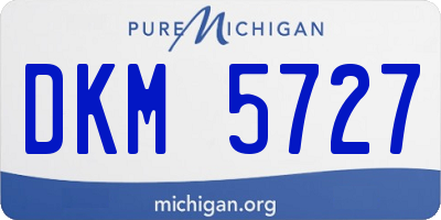 MI license plate DKM5727
