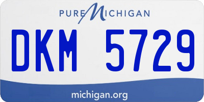 MI license plate DKM5729