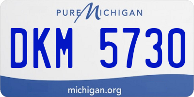 MI license plate DKM5730