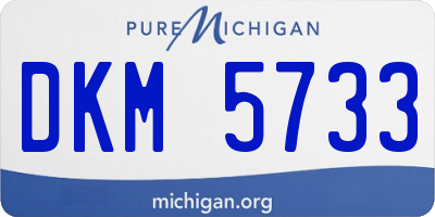 MI license plate DKM5733