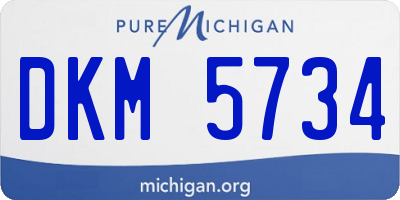 MI license plate DKM5734