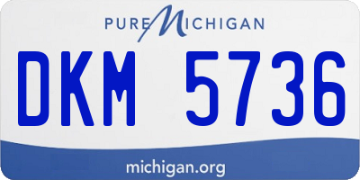 MI license plate DKM5736