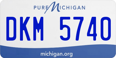 MI license plate DKM5740