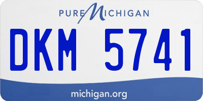 MI license plate DKM5741