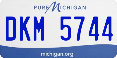 MI license plate DKM5744