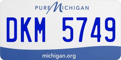 MI license plate DKM5749
