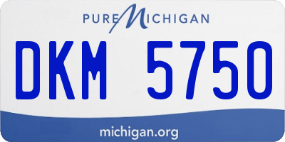 MI license plate DKM5750
