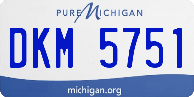 MI license plate DKM5751