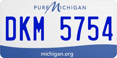 MI license plate DKM5754
