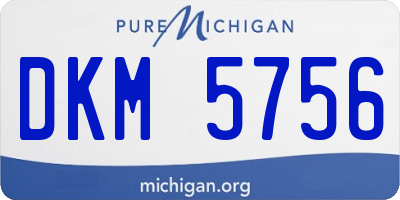 MI license plate DKM5756