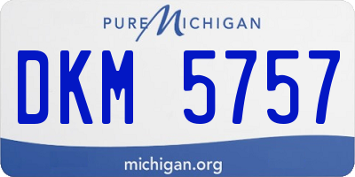 MI license plate DKM5757
