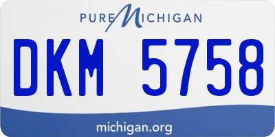 MI license plate DKM5758