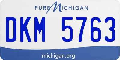 MI license plate DKM5763