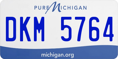 MI license plate DKM5764