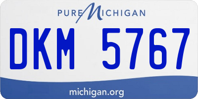 MI license plate DKM5767
