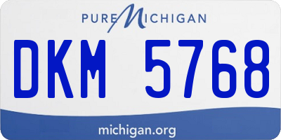 MI license plate DKM5768