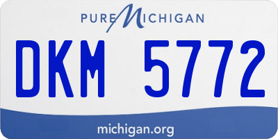 MI license plate DKM5772
