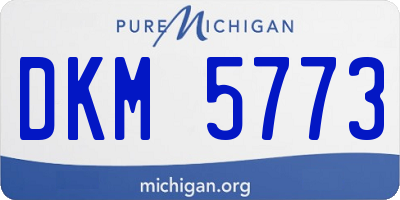 MI license plate DKM5773