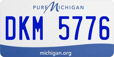 MI license plate DKM5776