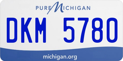 MI license plate DKM5780