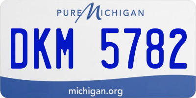 MI license plate DKM5782