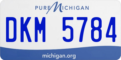 MI license plate DKM5784