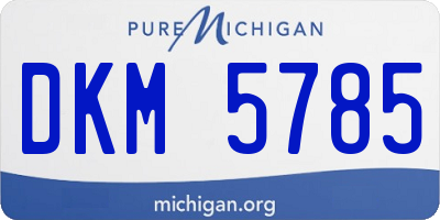 MI license plate DKM5785