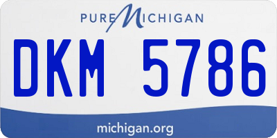 MI license plate DKM5786