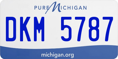 MI license plate DKM5787