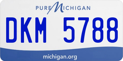 MI license plate DKM5788