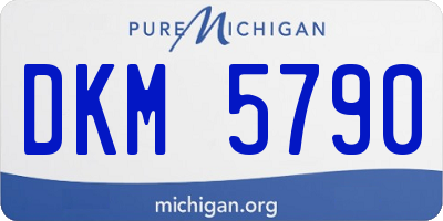 MI license plate DKM5790