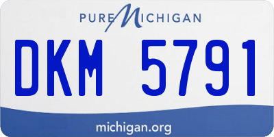 MI license plate DKM5791