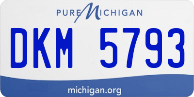 MI license plate DKM5793