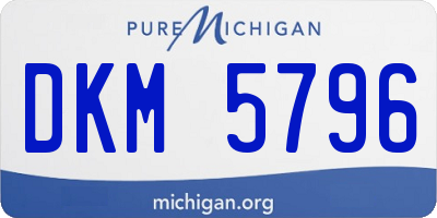 MI license plate DKM5796
