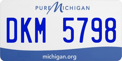 MI license plate DKM5798