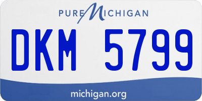 MI license plate DKM5799