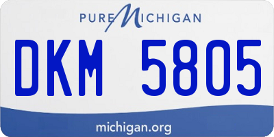MI license plate DKM5805