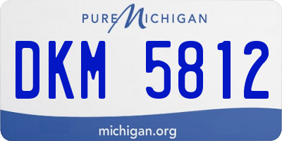 MI license plate DKM5812