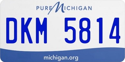 MI license plate DKM5814